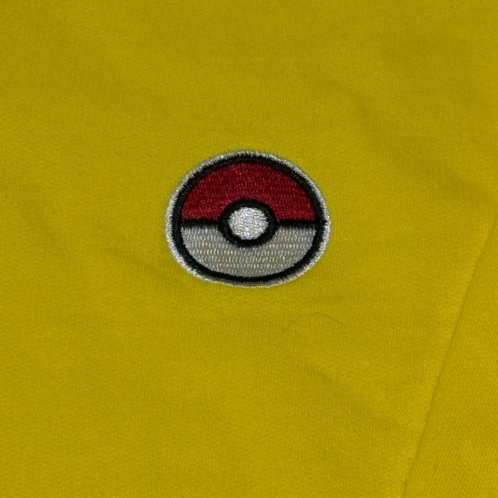NWT Yellow Pokemon Pikachu Full Zip Hoodie with Poke Ball Accents Boys L - Picture 5 of 7